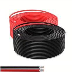 65 ft 12AWG Red and Black Solar Panel Extension Cable Kit